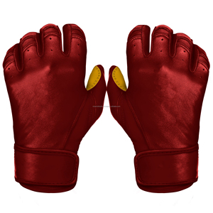 Guantes de bateo de béisbol de cuero Cabretta, puño corto, calidad deportiva Premium, ajuste cómodo y duradero, proveedor OEM - Product Image 6