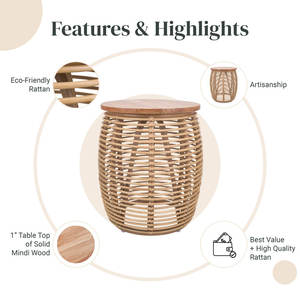 โต๊ะไม้ด้านบนสุดสำหรับเฟอร์นิเจอร์ห้องนั่งเล่น - Product Image 5