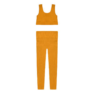 Nouveauté Ensemble de yoga et d'entraînement 2 pièces de haute qualité pour femmes, vêtements de yoga de fitness et de sport personnalisés, motif solide à vendre - Product Image 3