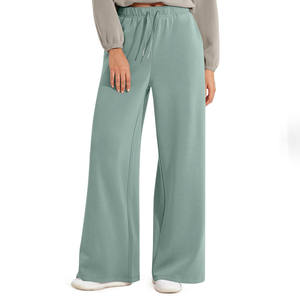 Pantalones Deportivos Acampanados Personalizados para Mujer, con Logotipo Personalizado, Transpirables, Diseño Moderno para Fitness, Color Sólido, Cintura con Cordón Ajustable, para Invierno - Product Image 1