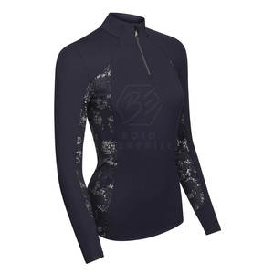 เสื้อขี่ม้าแขนยาวสำหรับผู้หญิงเสื้อสำหรับขี่ม้าเข้ารูปทันสมัยและยืดด้วยการออกแบบที่ทันสมัย - Product Image 3