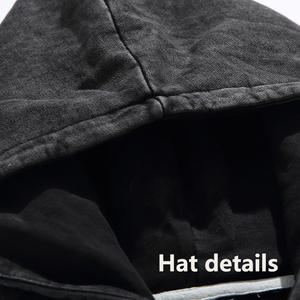 Sudaderas con capucha de rizo francés para hombre personalizadas 420gsm 100% algodón invierno peso pesado de gran tamaño con hombro caído y patrón de estampado vintage - Product Image 2