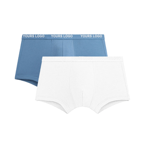 Prix bas Boxers pour homme en coton avec belle couture Vêtements pour homme 93% polyester 7% spandex Emballage personnalisé Grossiste en sous-vêtements pour homme - Product Image 1