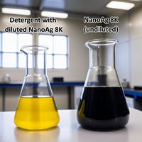 Concentré d'argent colloïdal de qualité supérieure 8000 ppm pour les applications industrielles, la production, les détergents et les cosmétiques