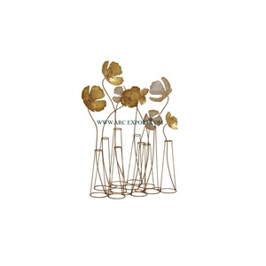 Floral Stylish Metal Sculpture and Decorative Tabletop Object in Wholesale Creative Designer Fancy Look Accent Statue Sculpture - Product Image 1