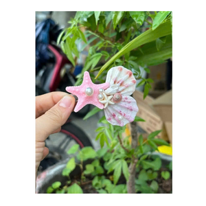 Barrette à cheveux en coquillages, fabrication artisanale, design en coquillages naturels, créée par un fournisseur vietnamien professionnel - Product Image 3