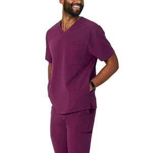 Uniformes Médicos Personalizados al por Mayor, Uniformes de Trabajo Unisex de Alto Rendimiento, Parte Superior con Cuello en V, Pantalones Cargo Jogger, Tejido 100% Poliéster - Product Image 2