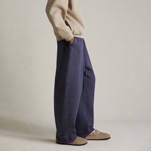 กางเกงสเวตเตอร์ผ้าฝ้ายแบบมีเชือกผูกสำหรับทุกเพศกางเกงสตรีทแวร์ผ้าคอตตอนลายปักแบบกำหนดเอง - Product Image 5