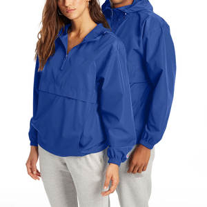 Veste de pluie à fermeture éclair rayée pour homme |   Sweat à capuche imperméable écologique bleu royal |   Vêtements de sport d'extérieur légers et à séchage rapide - Product Image 6