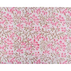 Pink Cotton Modern Floral Indian Dress Fabric Sewing Theme Soft Cotton Fabric Screen Print Cotton Fabric by Yard - Product Image 1