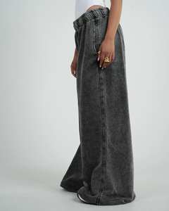 Pantalon en jean coupe ample style streetwear 100% qualité supérieure, impression personnalisée, service OEM en gros - Product Image 4