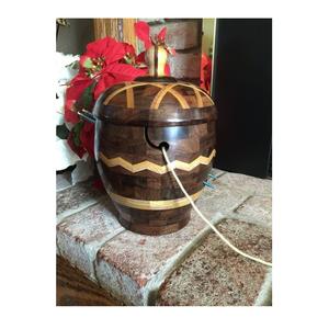 Vintage Style wooden yarn holder top selling <b>Covered</b> Yarn holder handmade portable <b>table</b> decoration Knitting wooden yarn holder - Product Image 1