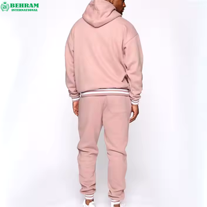 Men's XL size Kangaroo Pocket Pullover Hoodie Set High Quality Custom Embroidery <b>Plain</b> Cotton Blank <b>Plain</b> <b>Tracksuit</b> - Product Image 5