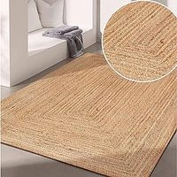 Tapis en jute fabriqué à la main-Tapis en fibre naturelle écologique, durable et élégant pour le salon, la chambre à coucher, n'importe quel tapis