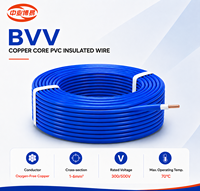 Câble d'alimentation BVV 6 mm en cuivre sans oxygène à âme unique, isolé et gainé en PVC 300/500V pour câblage fixe intérieur