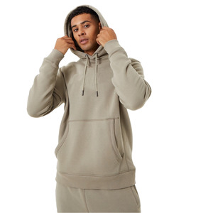 ชุดวอร์มฤดูหนาวแบบยูนิเซ็กซ์ OEM ผ้าฝ้ายฟลีซ 100% เสื้อฮู้ดดี้และกางเกงขายาวแบบเรียบสำหรับผู้ชาย - Product Image 2