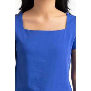Camiseta de Punto Azul Rey para Mujer, Modelo 231-213-006 - Product Image 2