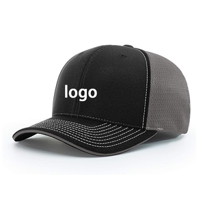 Gorra de camionero de 2 colores de malla ajustable con logotipo personalizado de corona alta para exteriores - Product Image 3