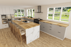 Surface de marchepied de table de comptoir de meubles d'intérieur en teck massif durable et élégant Design articulé au doigt marque SMARTWOOD Vietnam - Product Image 5