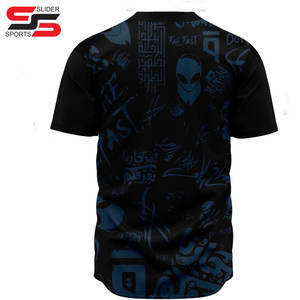 Camiseta de béisbol para hombre, juvenil, Unisex, transpirable, de secado rápido, OEM Camiseta deportiva, nombre de equipo personalizado, fábrica ecológica sostenible - Product Image 2
