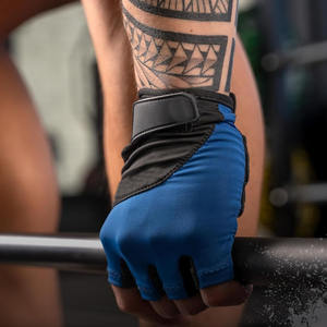 Guantes de gimnasio de medio dedo unisex para entrenamiento y levantamiento de pesas, ejercicio físico, entrenamiento hecho de cuero para deportes - Product Image 5