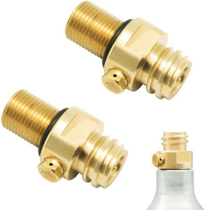 Ensemble de valve de réservoir de CO2 pour soda, valve à broche en laiton rechargeable pour remplacement de valve de cylindre de soda - Product Image 3