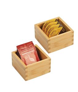 Bac de rangement en bambou conteneur tiroir organisateur caisse boîtes pour cuisine garde-manger armoire étagère île ou comptoir peut contenir des collations - Product Image 1