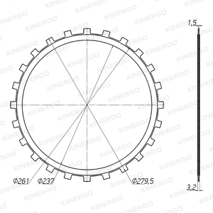 FZF05F1 Friction <b>Plate</b> for ZF 5HP30 - Product Image 2