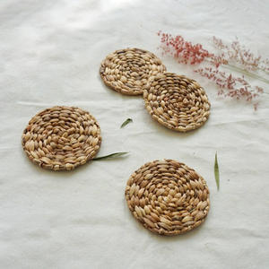 Sous-verres en jacinthe d'eau tressée pour table à manger, prix fournisseur, excellente qualité, sous-verres pour boissons - Product Image 1