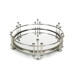 Bandeja de servicio decorativa para el hogar de diseño único Bandeja de servicio de acero inoxidable de la mejor calidad con asas con diseño atractivo - Product Image 6