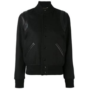 Veste universitaire pour femmes, couleur unique et tendance, personnalisable, style baseball, veste universitaire courte pour femmes, vente en gros, prix de gros, OEM - Product Image 1