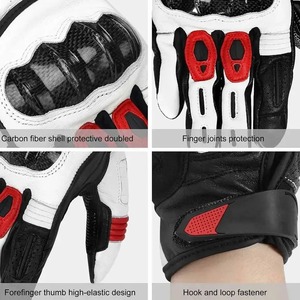 Gants de moto en cuir véritable de qualité supérieure pour les motocross, design respirant, confort doux, protection maximale, imperméables - Product Image 6