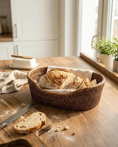 Panier à linge en rotin tressé à la main, écologique, avec couvercle, paniers de rangement faits à la main, naturels, modernes, multifonctionnels, Artex Green Earth Made - Product Image 6