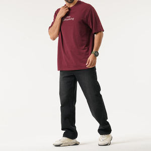 Directo de fábrica al por mayor de algodón con estampado personalizado 240 GSM Drop Shoulder Cool Fit Streetwear camiseta de gran tamaño - Product Image 6