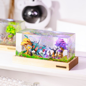 Lámpara de resina, lámpara de epoxi, lámpara de resina personalizada, lámpara de resina epoxi, lámpara púrpura, madera de luz nocturna, lámpara de mesa de madera, lámpara de regalo de Navidad - Product Image 1