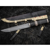 Couteau Viking personnalisé traditionnel de haute qualité fait à la main avec gaine en cuir