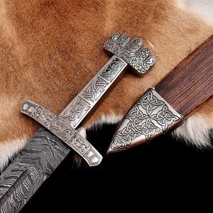 Espadas de Acero de Damasco con Material de Mango Personalizado, Espadas de Acero de Damasco con MOQ Bajo Disponibles al Precio Más Bajo - Product Image 3