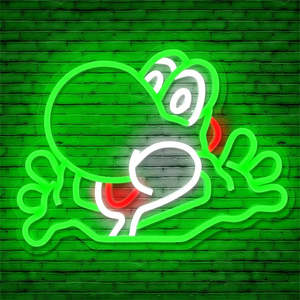 Enseigne néon personnalisée Yoshi Mario, lampe LED USB en silicone, 220V, lumières néon rouges pour chambre et publicité extérieure - Product Image 1