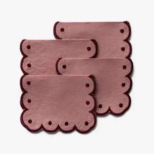 Set de table en lin fait main avec broderie, style européen de luxe, réutilisable pour les dîners formels et la mise en scène de tables rustiques de cuisine - Product Image 5