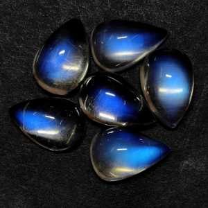 Blue Flashy Fire Rainbowมูนสโตนฟรีรูปร่างขนาดCabochonตัดมูนสโตนหลวมอัญมณีขายส่งราคาถูกมูนสโตน - Product Image 1