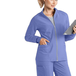 Uniformes Médicos de Enfermería para Mujer al por Mayor, de Alta Calidad, en Spandex/Poliéster, Conjuntos de Blusa y Pantalón, Personalizables - Product Image 1