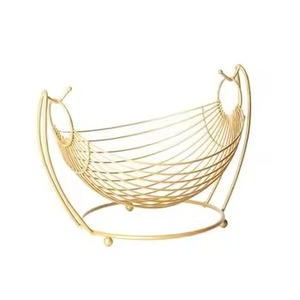 Bol décoratif de luxe de corbeille à fruits en métal haut de gamme pour comptoir de cuisine de Table à manger utilisation élégante et durable - Product Image 3