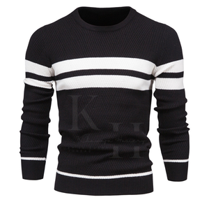 Jersey de mezcla de lana cálido para hombre con estilo, prendas de punto de invierno transpirables con marca OEM frontal para pedidos a granel - Product Image 2