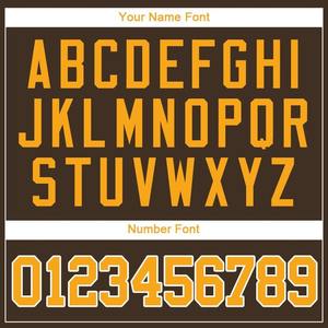 Camiseta de béisbol marrón oro-blanca personalizada - Product Image 4