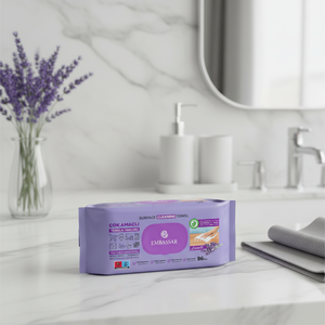 Superior Lavender Fragrance <b>Disposable</b> Wet Wipes Skin Friendly Soft Cleaning Towels Aromatherapy Scented <b>Cloths</b> - Product Image 2