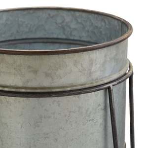 Personalización de metal galvanizado moderno y decorativo con maceta con soporte para decoración de hogar y jardín - Product Image 3