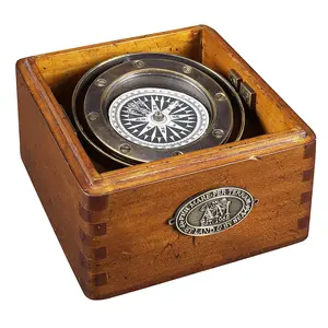 Brújula Náutica de Alta Precisión para Camping y Deportes, Brújula Profesional para Exteriores, Fabricante Mayorista, Brújula Náutica Antigua de Latón para Barcos - Product Image 3