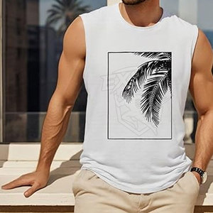 Débardeurs en coton sérigraphiés en gros, de haute qualité, respirants, pour le sport et la gym - Product Image 5