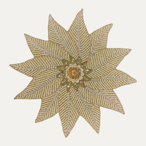 Sets de table en coton perlé faits à la main, réglage de table en lin anti-dérapant de luxe pour la maison, exportation en vrac, fournisseur indien en gros, usine - Product Image 3