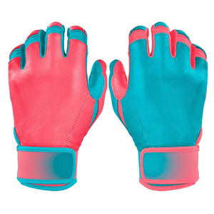 Adjustable Wrist Strap Durable Baseball Softball Batting <b>Gloves</b> Left Anti Slip Palm Breathable Back Baseball Batting <b>Gloves</b> - Product Image 1